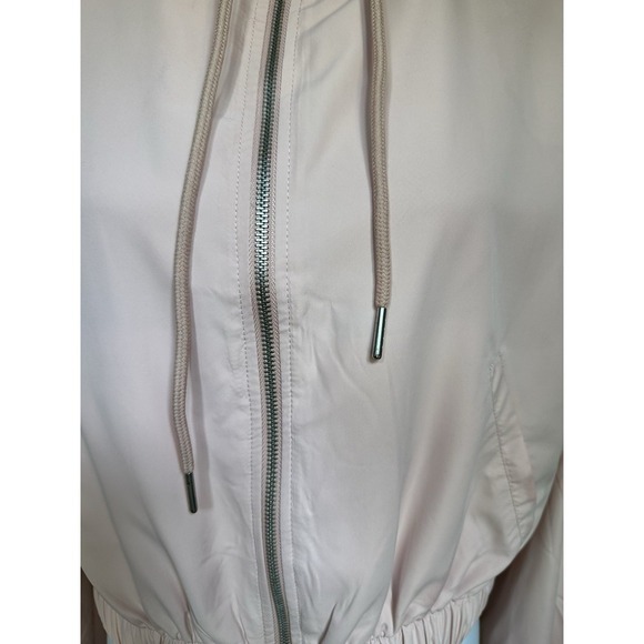 Forever 21 Active Jacket Blush Pink Hooded Zip Front Windbreaker Women's Large - Picture 2 of 8